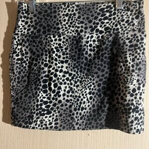 Leopard Print Mini Skirt